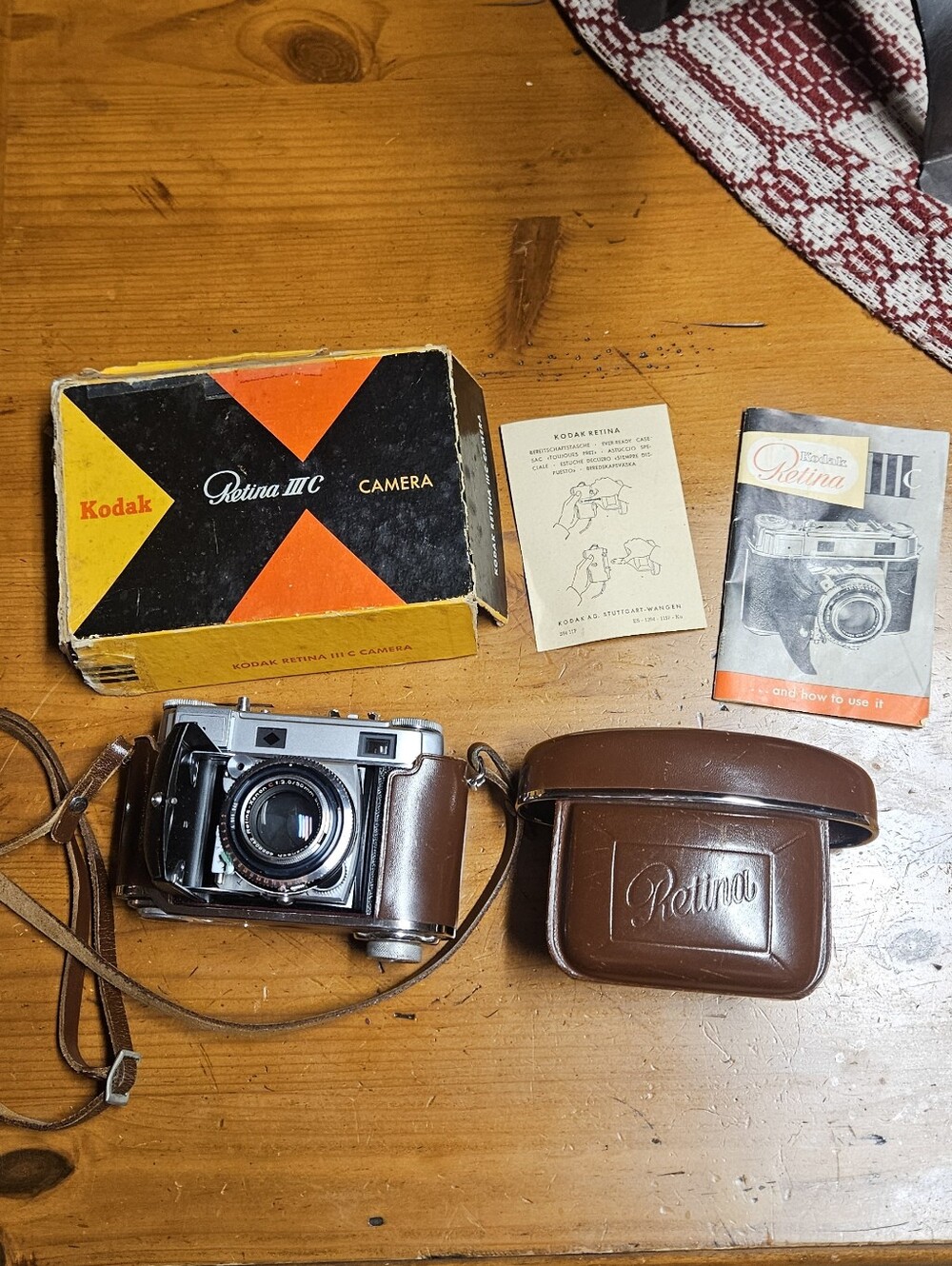 Vintage Kodak Folding Film Camera in Silver, Black and Brown